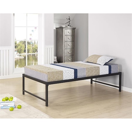 Kd Mueble B39-12 39 in. Hi Riser Metal Heaboard - Rails & Slats, Black KD2433839